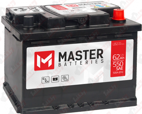 MASTER BATTERIES (62 A/h) 500A R+ низ.