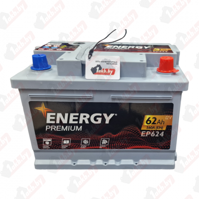 Energy Premium EP624 (62 A/h), 560A R+ низ.