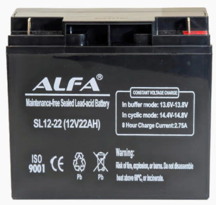 для ИБП ALFA (22 A/h), M5 12V