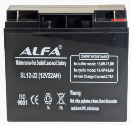 для ИБП ALFA (22 A/h), M5 12V