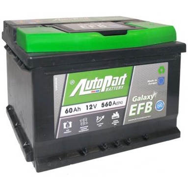 Autopart Galaxy EFB (62 A/h), 580A R+