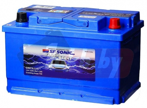 SF SONIC (72 A/h), 750A R+ низ. (Exide)