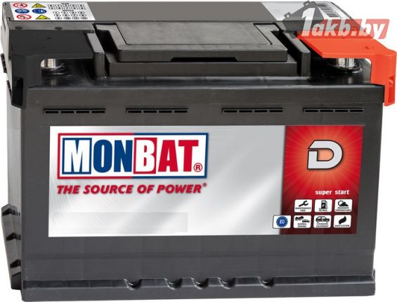 Monbat Premium 65L2 (65 А/ч, 630А) Обратная полярность, низкий корпус 175мм для Kia/Hyundai