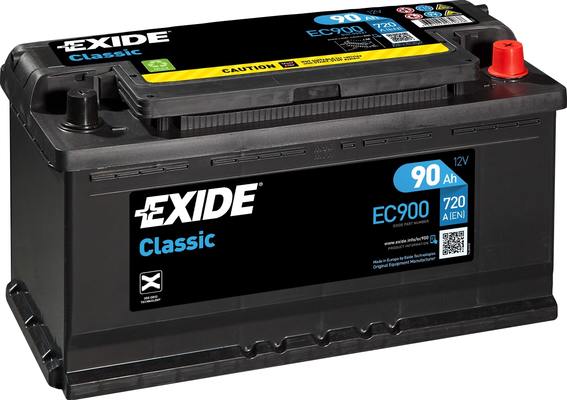 Exide Classic EC900 (90 A/h), 720A R+