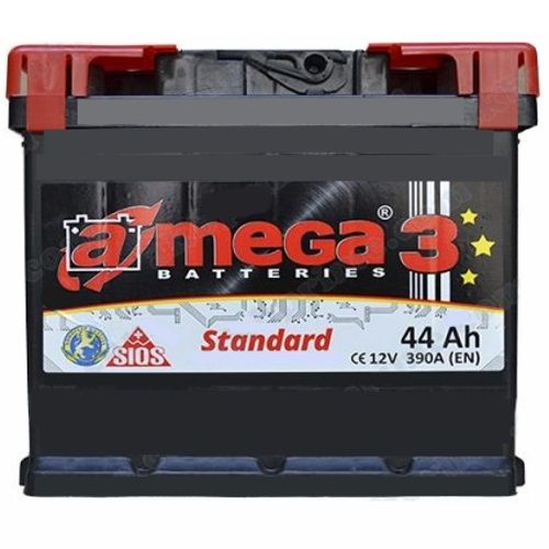 A-mega Standard 6СТ-44 (44 A/h), 390A R+