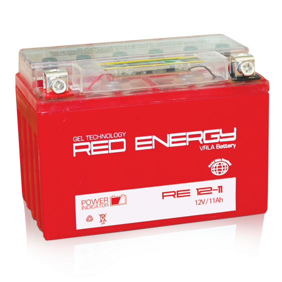 Red Energy RE 1211 (11 А/ч, 220А) L+, AGM мотоаккумулятор YTZ14S для Honda CBR600RR, Yamaha FZ1