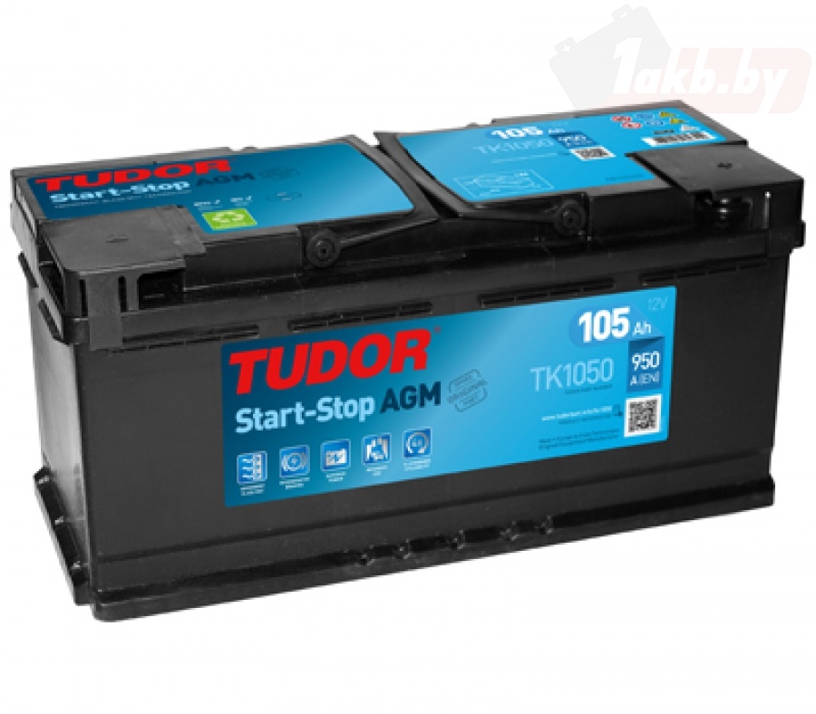 Tudor Start-Stop AGM TK1050 (105 A/h), 950A R+