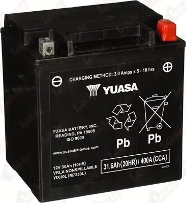 Yuasa YIX30L (30 A/h), 400A R+