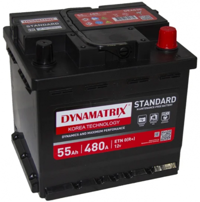 DYNAMATRIX-KOREA STANDARD DEA530 (55 A/h), 480A R+