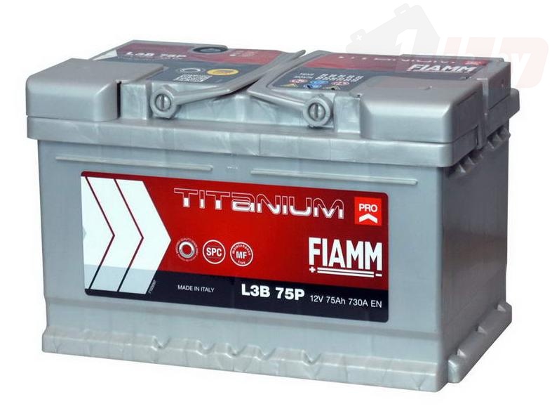 FIAMM Titanium Pro 7905156 (75 А/ч, 730А) Обратная (R+), Низкий корпус 175 мм для Fiat Ducato / Peugeot Boxer