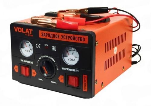 Volat VT-BC10B (12/24В, 10А) Трансформаторное зарядное устройство с амперметром и переключателем напряжения