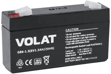 Аккумулятор для ИБП VOLAT (1,3 A/h), 6V  