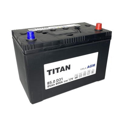 Titan AGM Asia (85 А/h), 750A R+