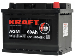 KRAFT AGM (60 A/h), 680A R+