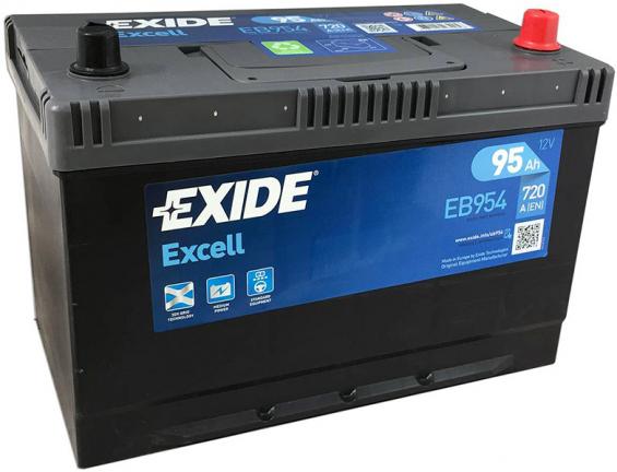 Exide Excell EB954 (95 A/h), 720A R+ JIS
