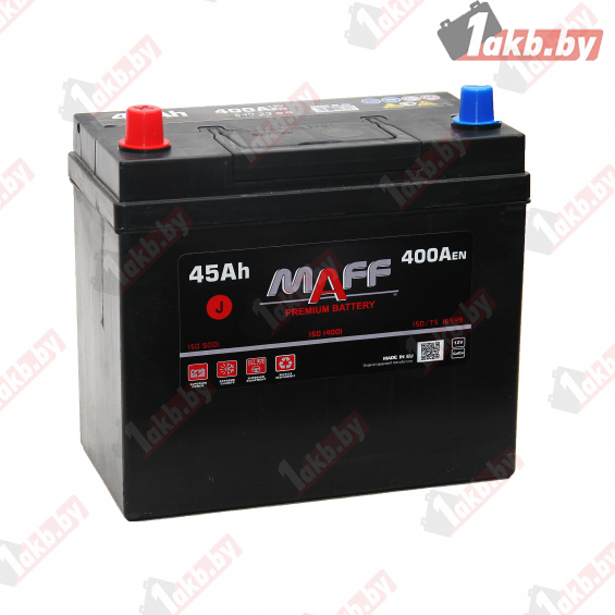 MAFF Premium Japan U-331-B24L (45 А/ч, 400А) L+, тонкие клеммы JIS для Nissan Note / Honda Fit - фото 1