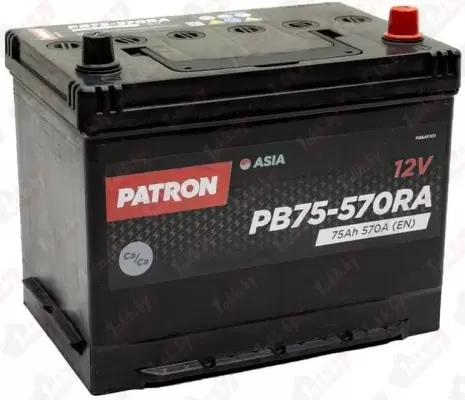 PATRON PB75-570L (75 A/h), 570A L+