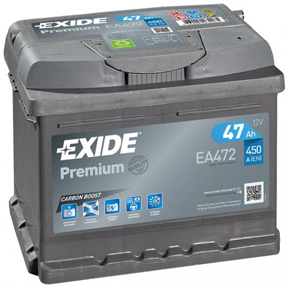 Exide Premium EA472 (47 A/h), 450A R+