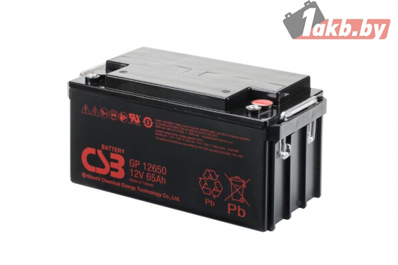 CSB GP12650 (65 А/ч) AGM, под болт М6 для ИБП APC Smart-UPS 1500 и Eaton 9PX