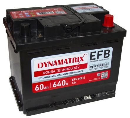 DYNAMATRIX-KOREA EFB DEL600 (60 A/h), 640A R+
