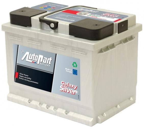 Autopart Galaxy Silver (60 А/ч, 590А) R+, Ca/Ca пусковой ток 590А для Hyundai Solaris, Kia Rio