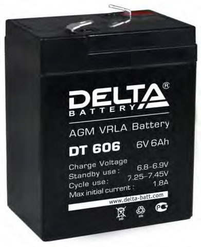 Аккумулятор для ИБП Delta DT 606 6V-6 Ah