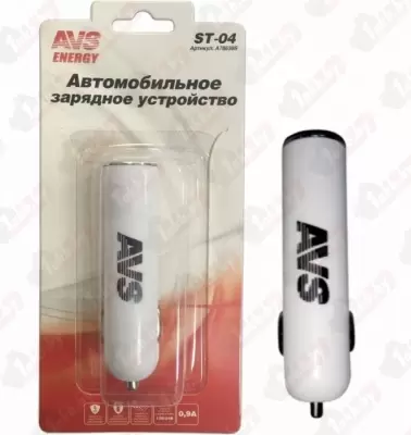 AVS A78636S зарядное устройство автомобильное usb порт 0.9а