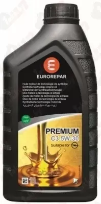EUROREPAR 1635764880 моторное синтетическое 1л - PREMIUM C3 5W30 ACEA C3, API SL/SM/CF, VW 502.00/505.00/505.01, MB 229.52/229.51/229.31, BMW LL-04, Ford WSS-M2C917-A
