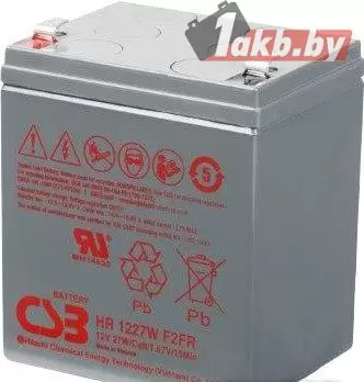 Аккумулятор для ИБП CSB HR1227W F2 (12V/5 A/h)