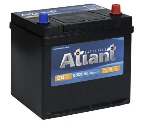 ATLANT Blue Asia (60 А/ч, 480А) Обратная полярность, корпус JIS D26 (225 мм) для Hyundai/Kia