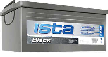 ISTA BLACK 6СТ-180 А1 (180 А/ч), 1050А ISTA BLACK 6СТ-180 А1 (180 А/ч), 1050А