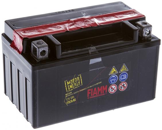FIAMM FTX7A-BS (7 А/ч, 130А) L+, AGM мотоаккумулятор для скутеров и ATV
