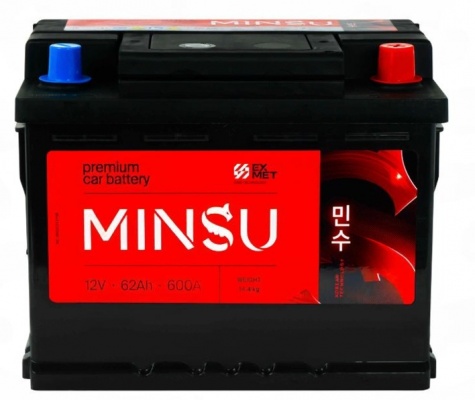MINSU (62 A/h), 600 A R+