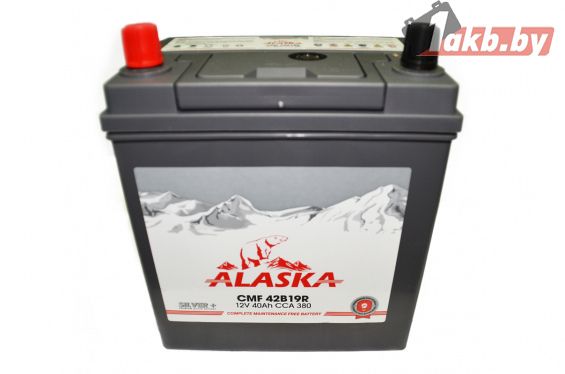 ALASKA U-184-B19L (40 А/ч, 380А) L+, корпус B19L (JIS) Hyundai Getz / Kia Picanto