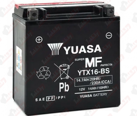 Yuasa YTX16-BS (14 A/h), 230A L+