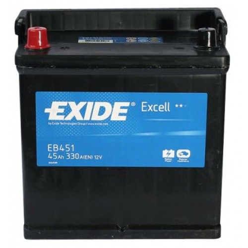 Exide Excell EB451 (45 A/h), 330A L+ JIS