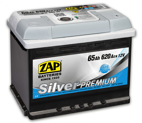 ZAP Silver Premium 565 35 (65 А/ч, 620А) Обратная (R+), Ca/Ca высота 190 мм для Ford Focus II / Mazda 3