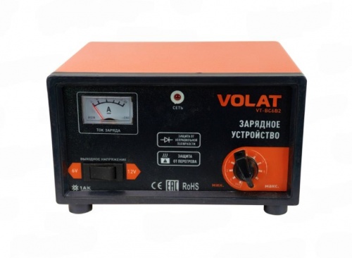 Volat VT-BC6B2 (12В, 6А) Трансформаторное зарядное устройство для WET/GEL/AGM АКБ