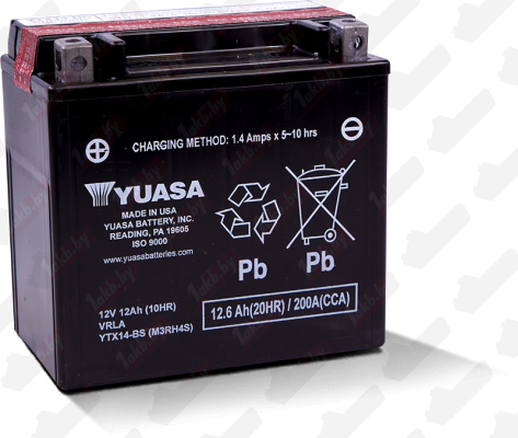 Yuasa YTX14-BS (12 A/h), 200A L+