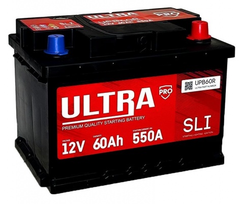 ULTRA PRO (60 A/h), 550A R+ низ.