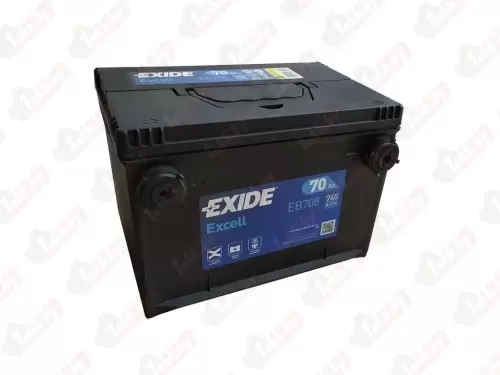Аккумулятор Exide Excell EB708 (70 A/H), 740A L+ (БОЛТ. КЛЕМ.)
