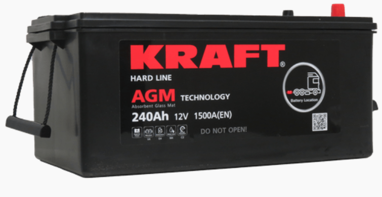 KRAFT AGM (240 A/h) 1500A L+ - фото 4