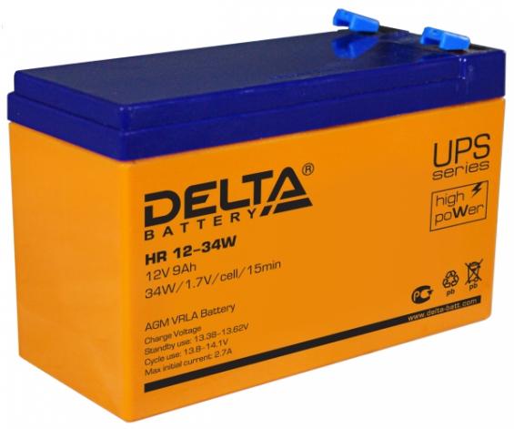 Аккумулятор для ИБП Delta HR 12-34 W 12V-9 Ah