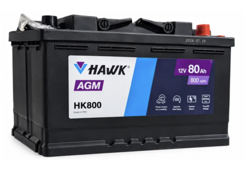 Аккумулятор Hawk AGM (80 A/h), 800A R+ Аккумулятор Hawk AGM (80 A/h), 800A R+