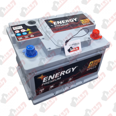 Energy Premium EP624 (62 A/h), 560A R+ низ.