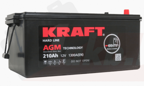 KRAFT AGM (210 A/h) 1300A L+