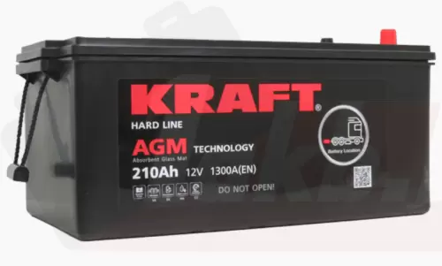 KRAFT AGM (220 A/h) 1400A L+