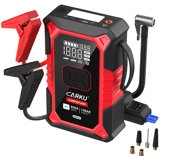 Carku JP-1 (12В, 400А) Старт-джампер с компрессором 10 BAR - фото 5