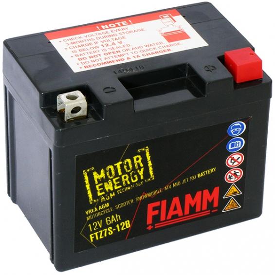 FIAMM FTZ7S-12B AGM (6 А/ч, 105А) Обратная (R+), заводская активация для Honda CBR600RR, Yamaha YZF-R6 FIAMM FTZ7S-12B AGM (6 А/ч, 105А) Обратная (R+), заводская активация для Honda CBR600RR, Yamaha YZF-R6