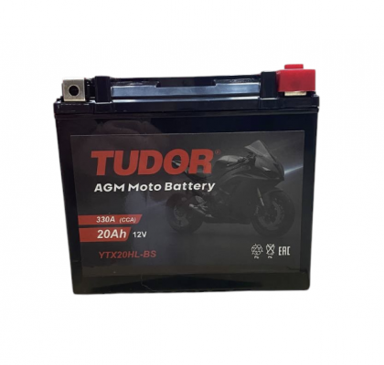 Tudor YTX20HL-BS (20 А/ч, 330А) R+, AGM High Performance для Can-Am Outlander/Renegade - фото 1